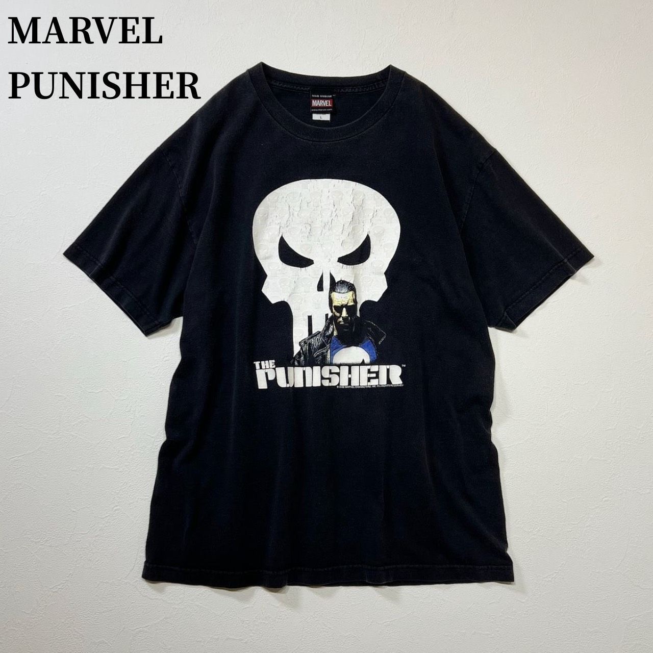 パニッシャー ウォッシュ加工Tシャツ マーベル marvel Amazon | Marvel パニッシャー ラステッドスカルロゴ Tシャツ