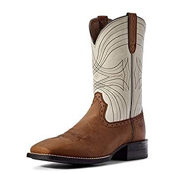 Ariat メンズ スポーツ ワイド スクエアトゥ ウエスタンカウボーイブーツ US サイズ 13 ブラウン