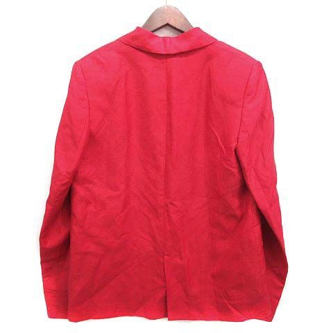 美品 ZARA ザラ ベロア タキシード テーラード ジャケット レッド 赤 ZARA WOMEN RED SHORT CROPPED FLAP JACKET BLAZER WITH FLAPS