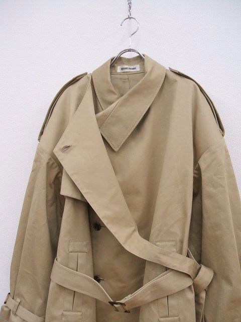 KEISUKEYOSHIDA ベルテットトレンチコート ブラック 新品】 KEISUKE YOSHIDA belted trench coat - メルカリ