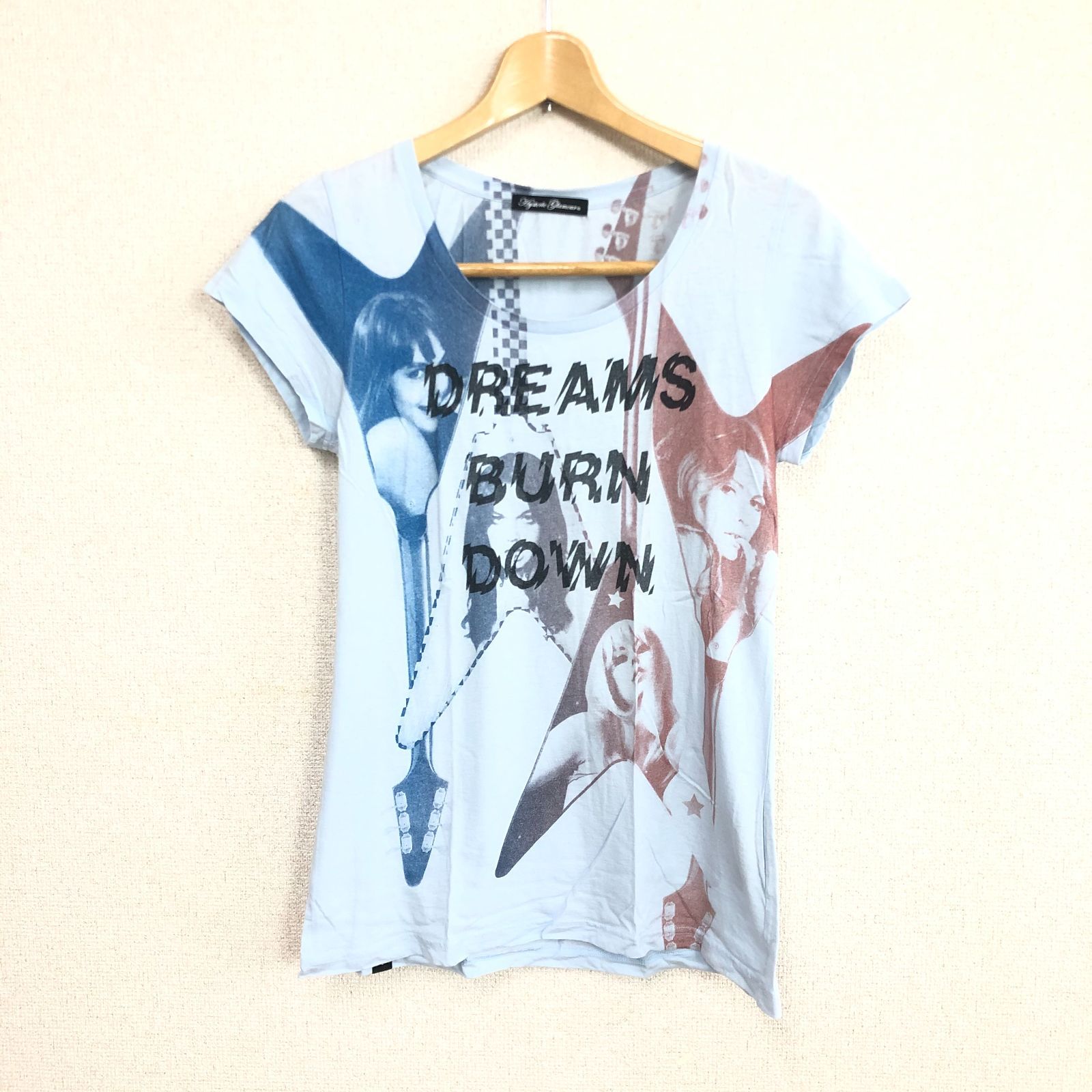 Hysteric Glamour Tシャツ ブルー レディース FREE DREAMS BURN DOWN