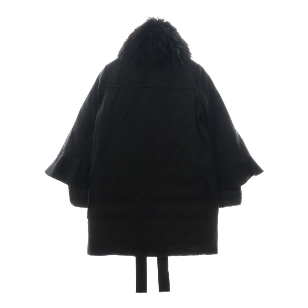 MONCLER モンクレール sacaiコラボ バルーン ファー ダウンジャケット ブラック 1 レディース