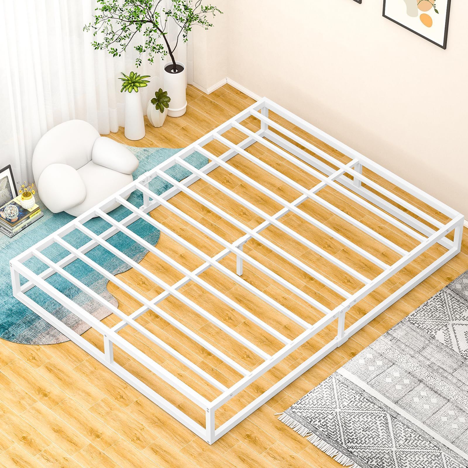 白 H m パイプベッド 静音 耐荷重300kg ベッドフレーム ダブルベッド 耐久 通気性 組立簡単 工具付き メタルベッド ダブル ホワイト