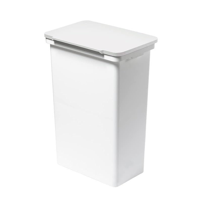 ライクイット like-it フタ付きゴミ箱 狭いベランダでもスッキリ置けるゴミ箱 LBD-105 ホワイト 容量約52L キャスター付 分別 玄関 屋外OK 紫外線や雨に強い