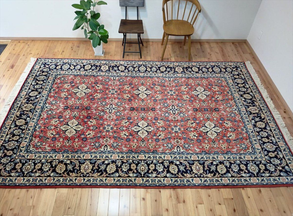 ペルシャ絨毯カシャーン産 ライトグリーン 303×195cm PM7631 - メルカリ