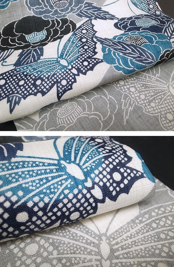 ⑥⑦⑦栗山吉三郎 麻 菊 流水文様 名古屋帯 ⑥⑦⑦栗山吉三郎 麻 菊 流水文様 名古屋帯