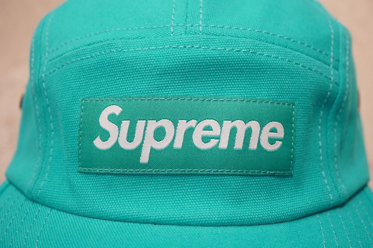 正規19AW Supreme シュプリーム MILITARY CAMP CAP ミリタリー キャンプ キャップ エメラルドグリーン 青緑本物921P♪