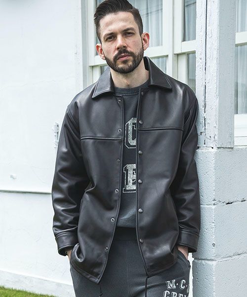 MR.OLIVE】SKOOKUM COLLABORATION / LAMB LEATHER COACH JACKET