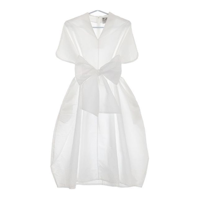 R&D.M.Co- コットンラミー Vネックリボンドレス 半袖 ワンピース  