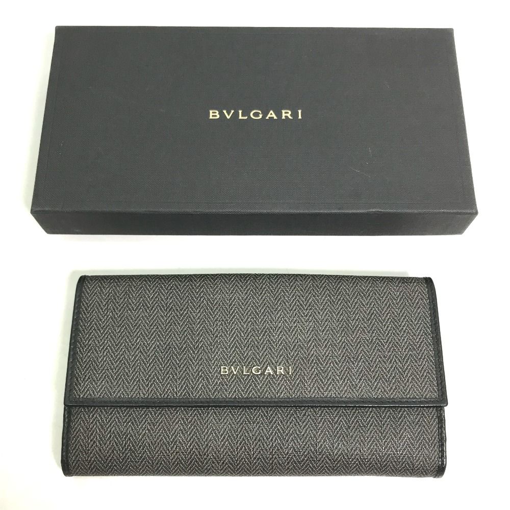 BVLGARI ブルガリ 長財布 ロゴ 33385 PVC/レザー - メルカリ 