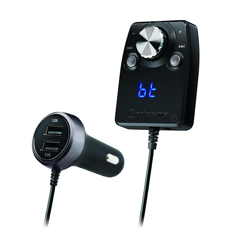 オーディオテクニカ AT-BTR5 Bluetooth搭載 ハンズフリー機能付 オーディオレシーバー 車載用 ソケット分離型 ブラック カーナビ/カーオーディオにBluetooth機能を追加 1