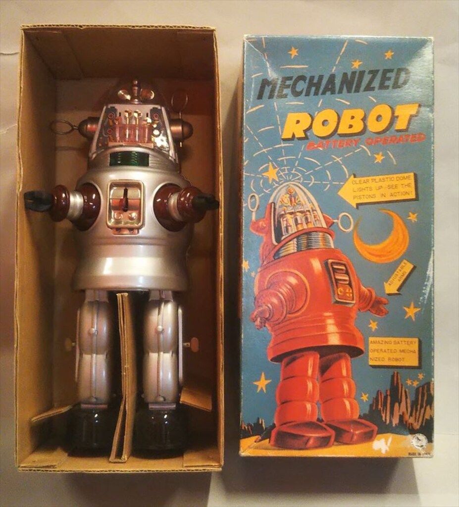 大阪ブリキ 大阪ブリキ メカナイズドロボット 復刻版 シルバー OT05S