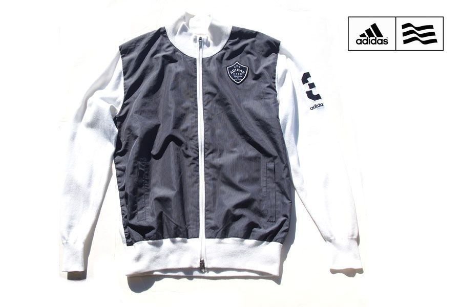 【中古】アディダスゴルフ｜adidas｜テーラーメイドゴルフ｜ナイロン×ニットコンビモックアップジップジャケット｜L