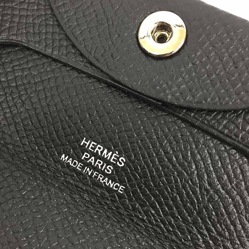 セール HERMES エルメス バスティア コインケース 小銭入れ ブラック