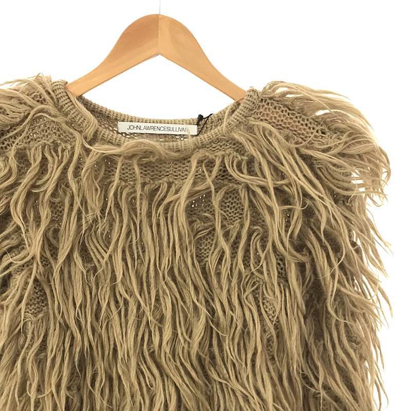 JOHN LAWRENCE SULLIVAN - 【新品】  JOHN LAWRENCE SULLIVAN / ジョンローレンスサリバン | 2022AW | FUR KNIT SWEATER ショート丈 ファー ニットセーター | OS | CAMEL | レディース JOHN LAWRENCE SULLIVAN（ジョンローレンスサリバン）の「【JOHN