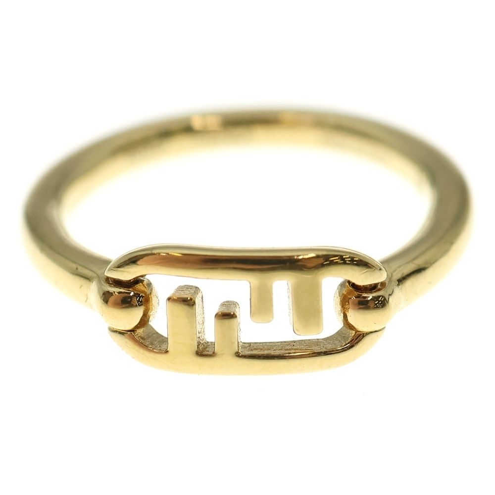 FENDI 配送 (フェンディ) オーロックリング FFロゴ 指輪 ゴールド