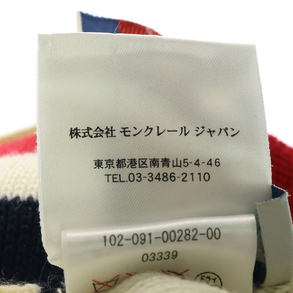 新品未使用 MONCLER モンクレール ニット帽 ロゴワッペン エコファー MONCLER 極美品▽MONCLER モンクレール 2023年製 コットン100
