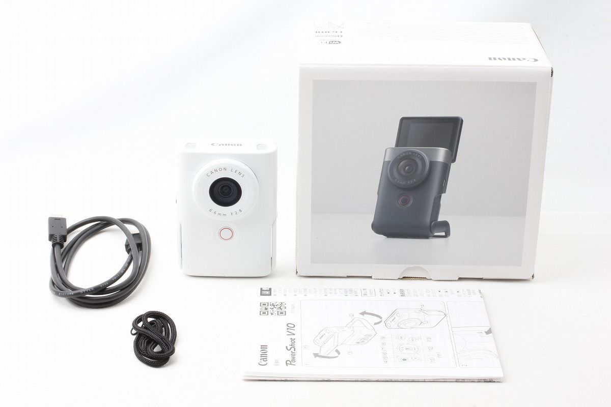 キヤノン Canon PowerShot V10 ホワイト 付属品完備 元箱◇48178