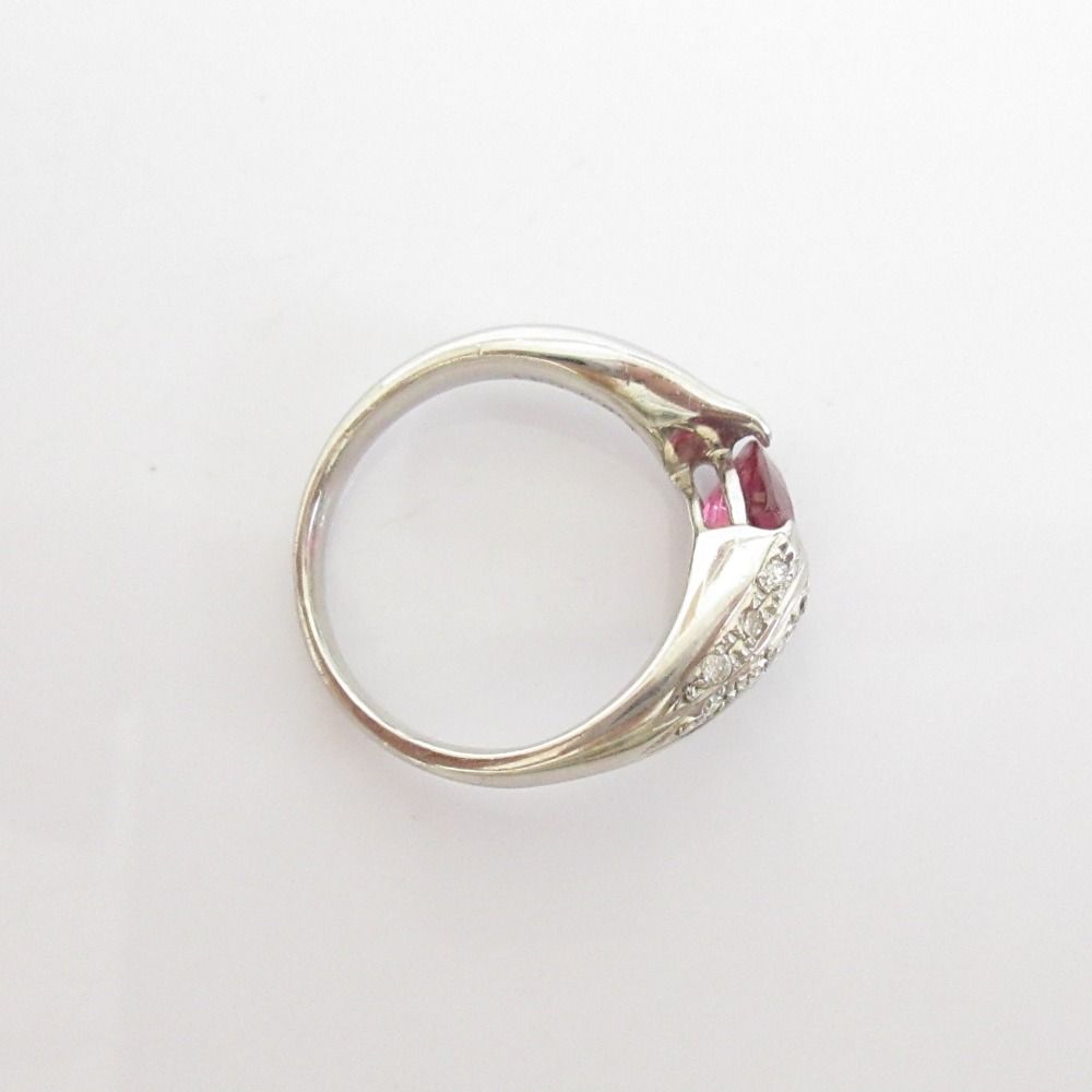 良品 ノーブランド Pt900 ピンクトルマリン 0.98Ct ダイヤモンド0.11Ct  