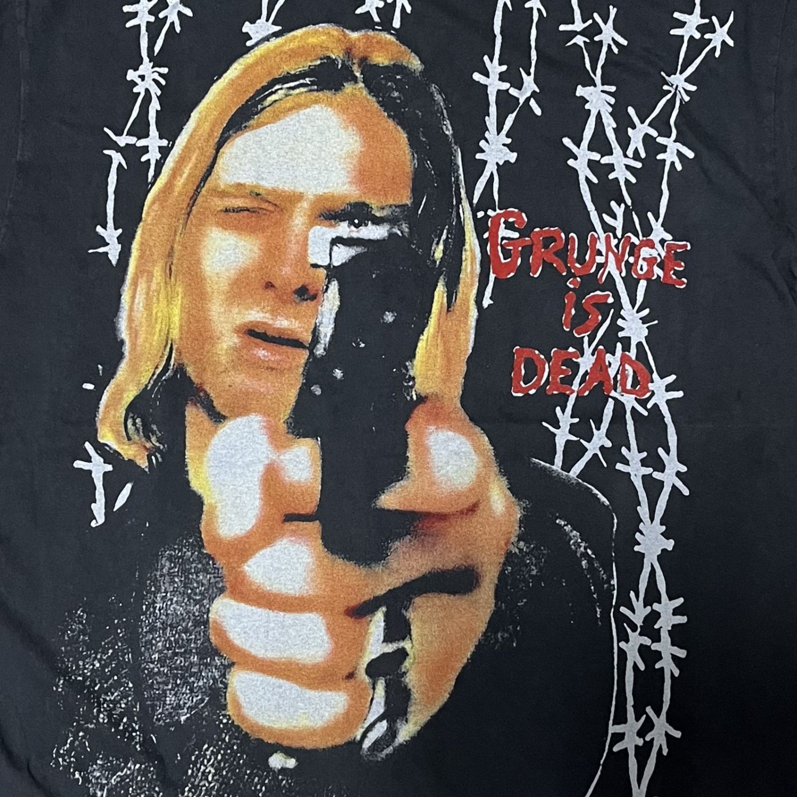 NIRVANA カートコバーン grunge is dead プリントTシャツ 送料無料 『 grunge is dead 』Tシャツ【Mサイズ】 NIRVANA