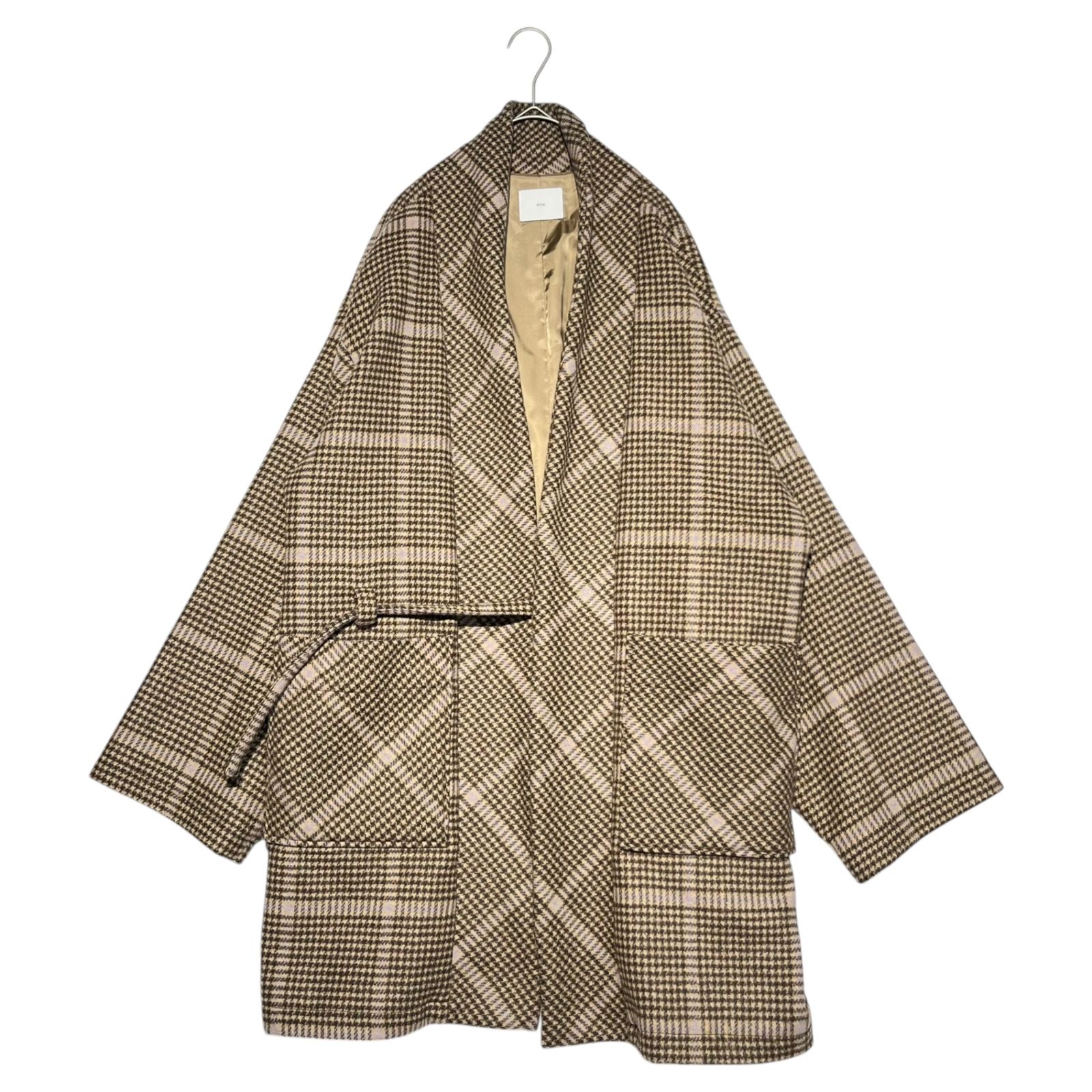 ATHA(アタ) BIG CHECK NORAGI COAT ビッグ チェック ノラギ コート A  