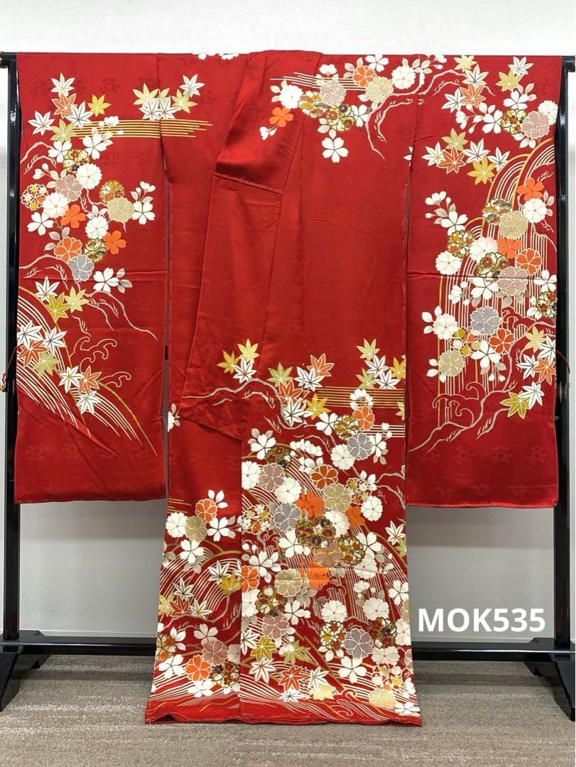 振袖 久保耕 久美すがた 仮絵羽 京友禅 振り布付き 正絹 未仕立て品 八