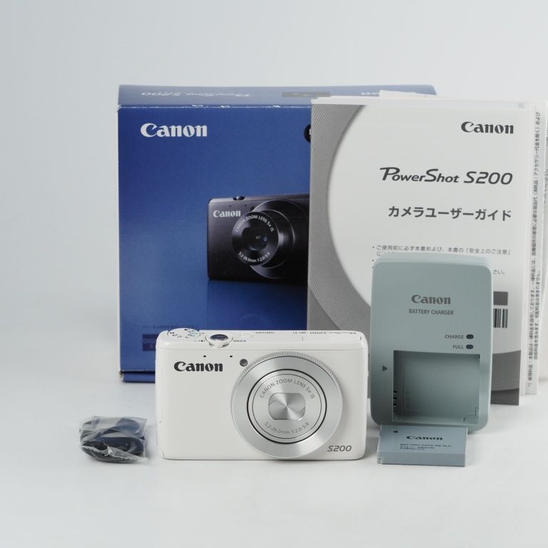 Canon デジタルカメラ PowerShot S 200 ホワイト F値2 0 広角24 mm 光学5倍ズーム PSS WH