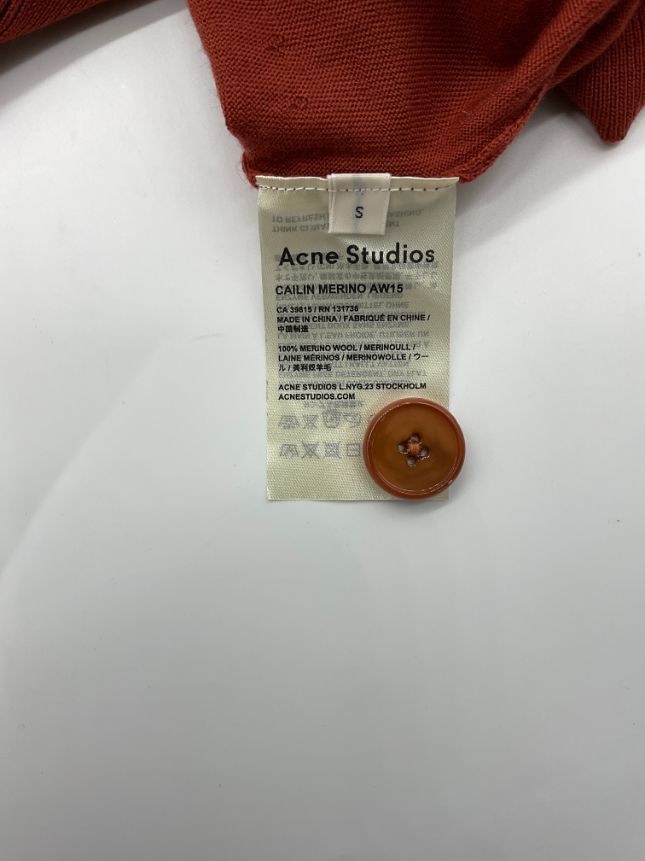 未使用 Acne Studios　アクネステュディオス S オレンジ ウールドルマンスリーブカーディガン お値引き交渉大歓迎】未使用 Acne Studios アクネステュディオス