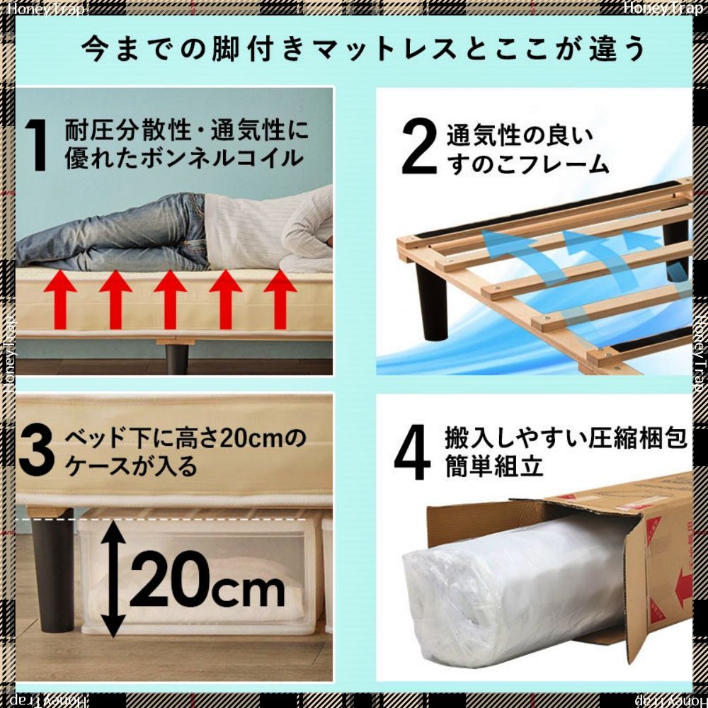 ボンネルコイルマットレスベッド KMB-3105