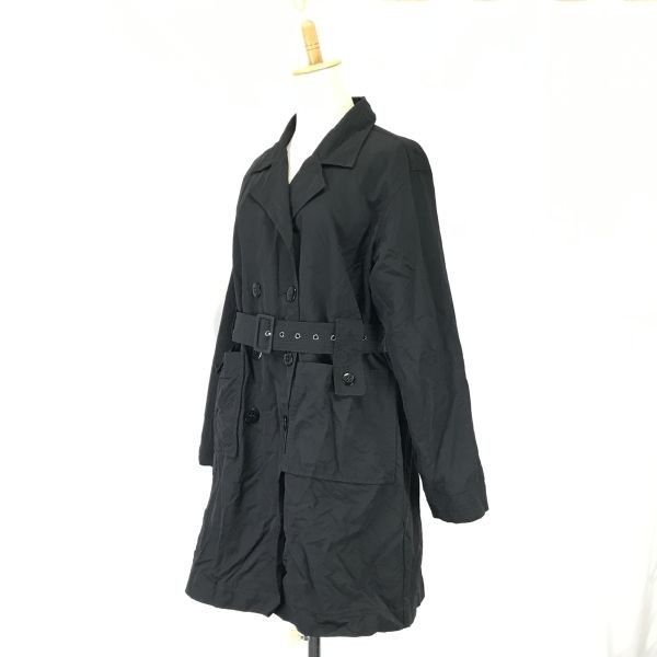 超SALE』アルマーニジーンズ/ARMANI JEANS★春秋向け/薄手トレンチコート【USA8/42/レディースL/黒/black】半裏/Coats/Jackets/Jumpers◆cBH373 #BUZZBERG