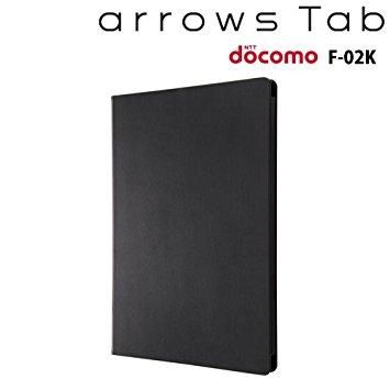 【新品・2営業日で発送】レイ・アウト arrows Tab F-02K レザー スタンド機能付き／ブラック(RT-ARK2LC1／BB)