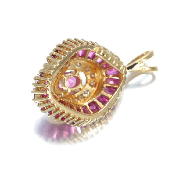 ルビー 1.90ct ダイヤ ダイヤモンド バレリーナ クラシック ペンダント  