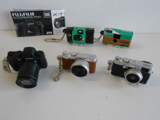 ♯Kvi26GZ 富士フイルム FUJIFILM ミニチュア カメラ コレクション 5種 ガシャポン