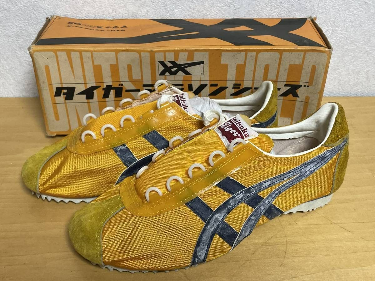 40 未使用品 60s 70s Onitsuka Tiger オニツカタイガー マラソンシューズ マラップ ナイロン DX イエロー スニーカー  25cm デッド - メルカリ