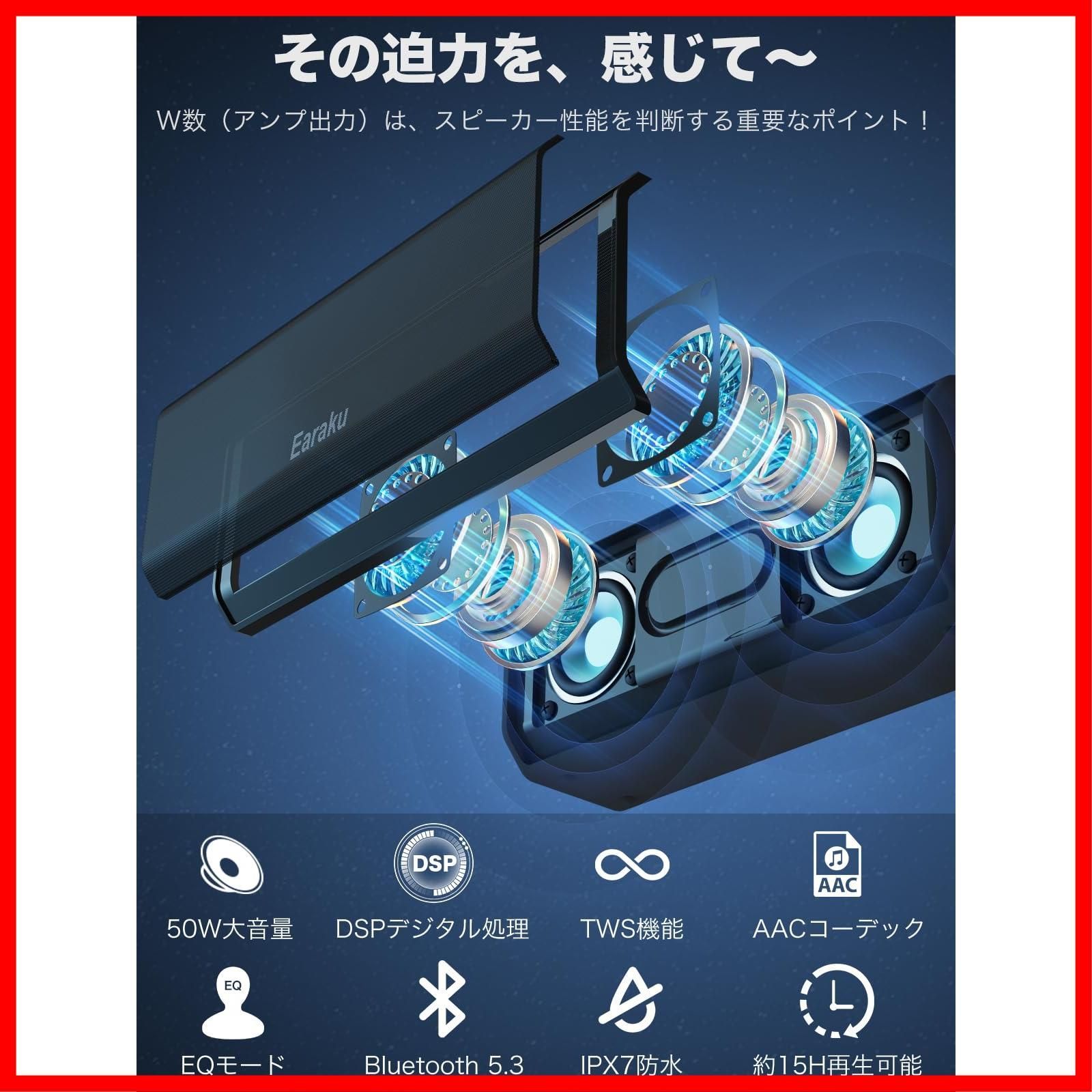 2023秋発売 50W出力 スピーカー Bluetooth iitrust IPX7 防水