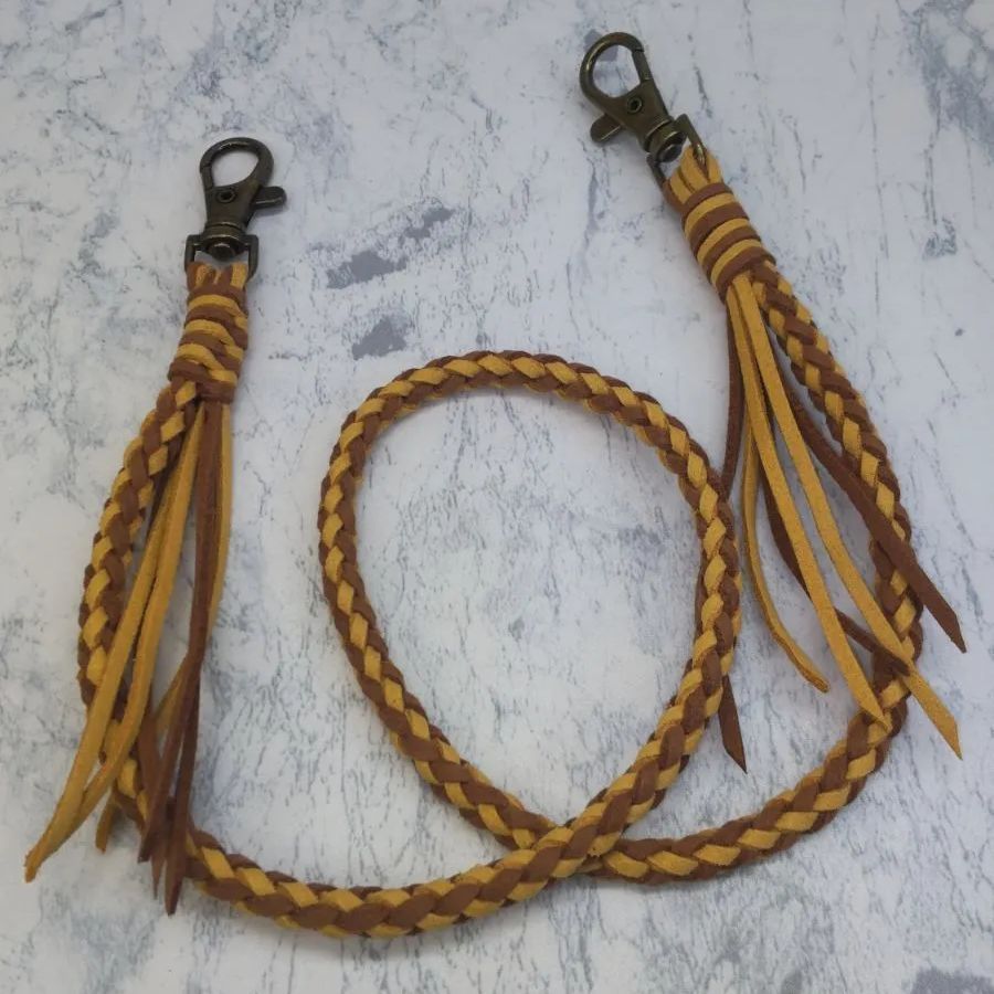 【超ポイントバック祭】 ハンドメイド 六つ編みウォレットロープ 極太 勇まし 売買された その他
