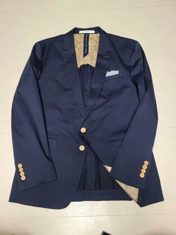 ZIOSONGZIO ネイビー ブレザー ジャケット ポール 1176