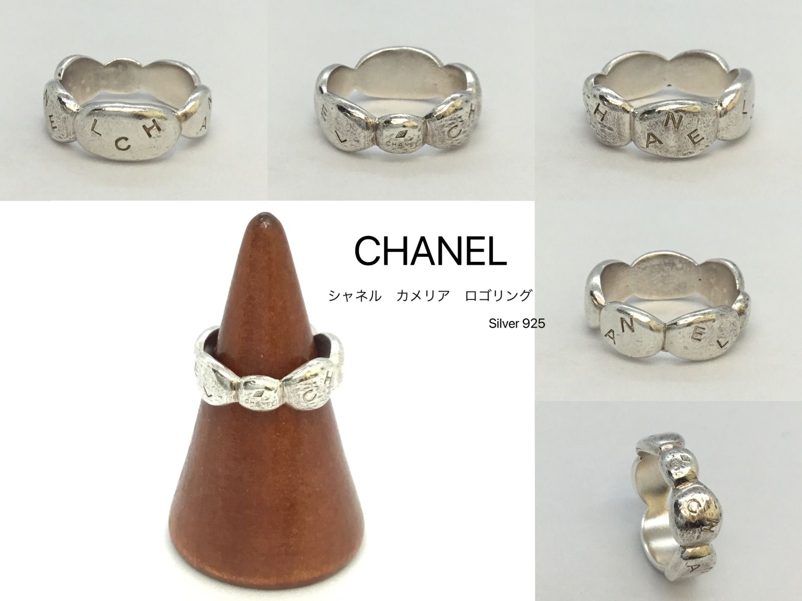 CHANEL シャネル カメリア ロゴ リング シルバー925 12号 CHANEL シャネル ／ カメリアロゴ リング ／ シャネルリング