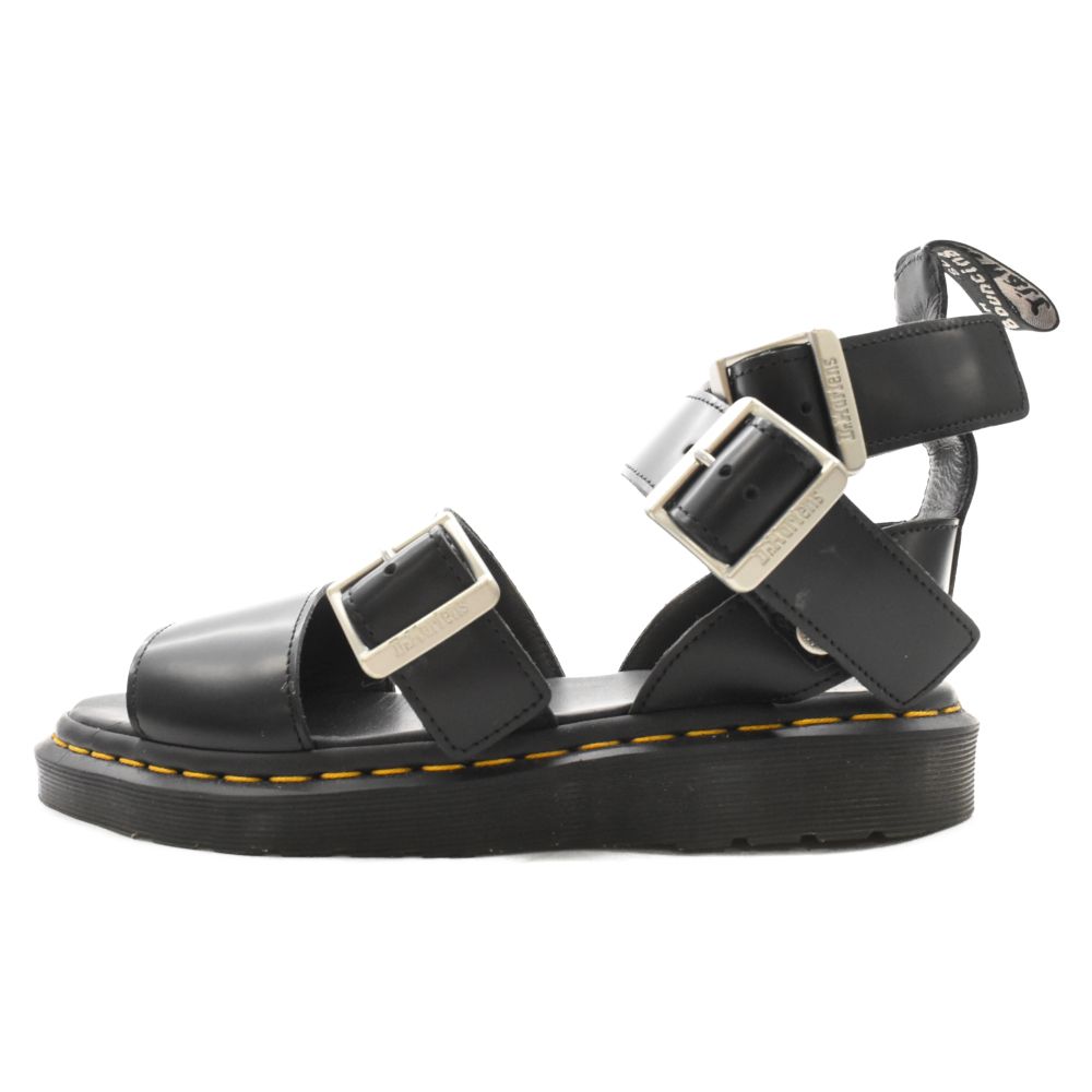 Rick Owens (リックオウエンス) ×Dr. Martens GRYPHON STRAP RO ドクターマーチン レザーストラップ ハイ サンダル ブラック UK6.5