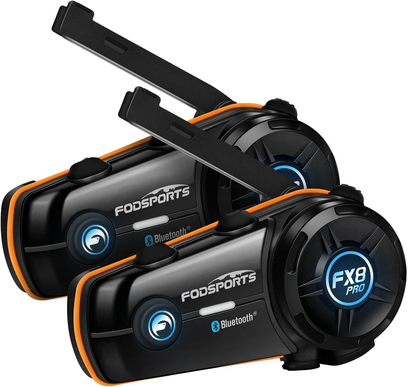 FODSPORTS バイク インカム FX8 PRO 音楽聴きながら通話 10人同時通話 デュアルチップ 音質向上スピーカー 通信自動復帰 ワンタッチ全部接続 三重ノイズキャンセル 2000m通信距離 他インカムと接