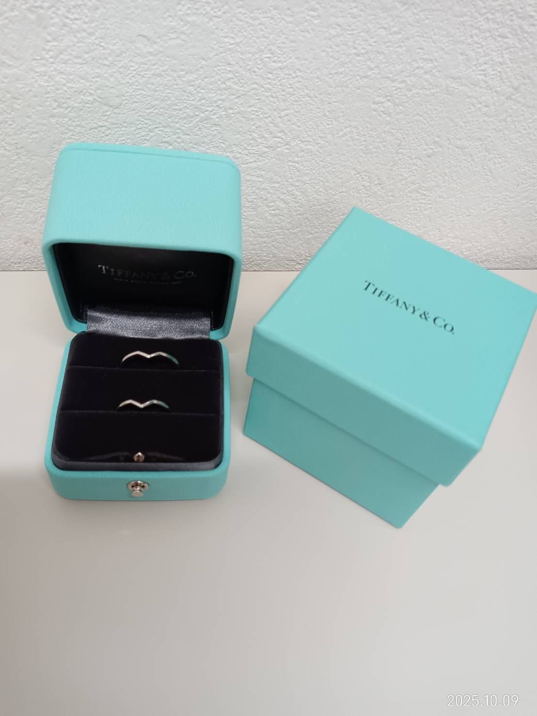 ティファニー Tiffany リング 2個セット pt950 ティファニー vバンド