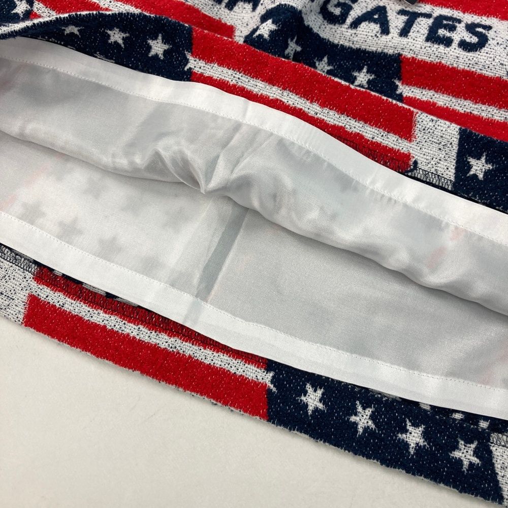 サイズ：1 PEARLY GATES パーリーゲイツ 055-0234005 パイル スカート 星条旗総柄 ネイビー系 [240101475273] ゴルフウェア レディース ストスト サイズ：1 PEARLY GATES パーリーゲイツ 055-0234005 パイル スカート