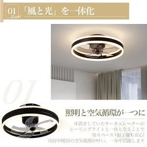 シーリングファンライト シーリングライト サーキュレーター付き 50cm