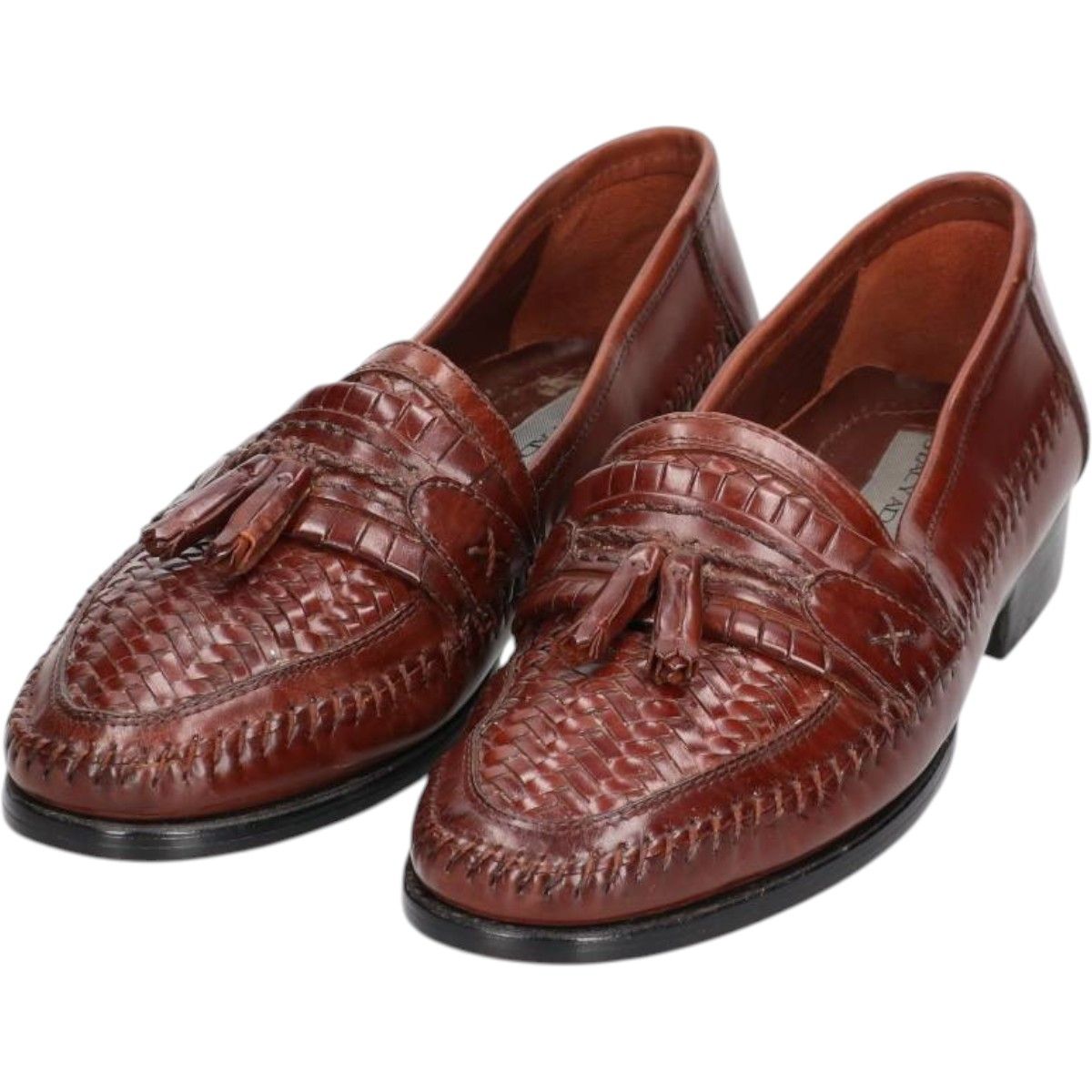 古着 ステイシーアダムス STACY ADAMS 編み込み タッセルローファー ８1|2M メンズ26.5cm相当|saa013666