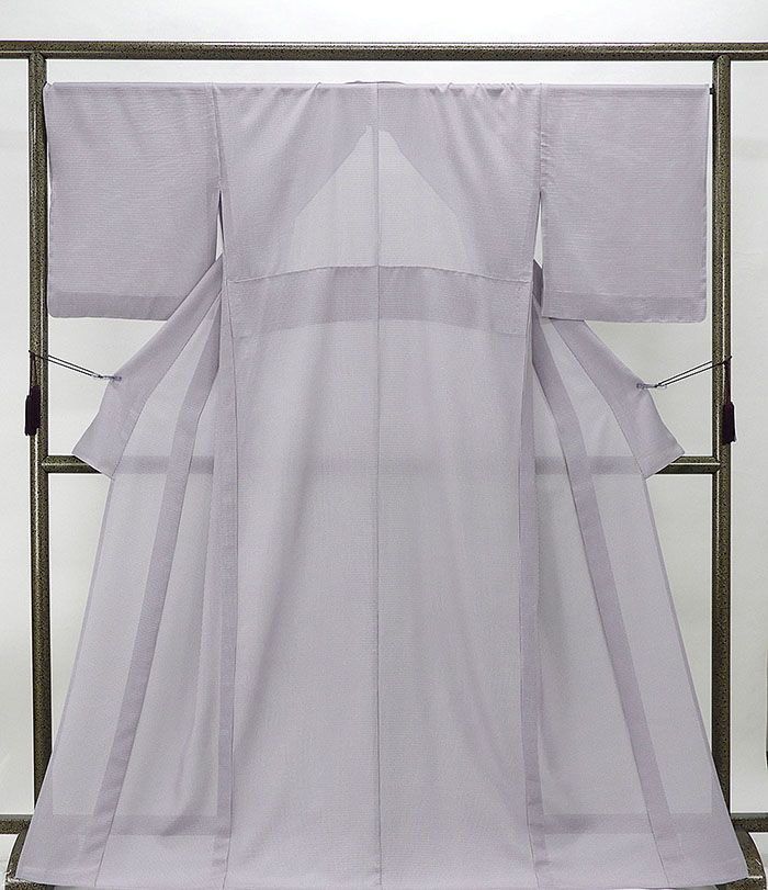 夏物 小紋 仕立て上がり 正絹 夏着物 万筋模様 身丈166.5cm 裄丈67.5cm 絽江戸小紋 夏 夏用 仕立済 着物 フォーマル カジュアル wc2181