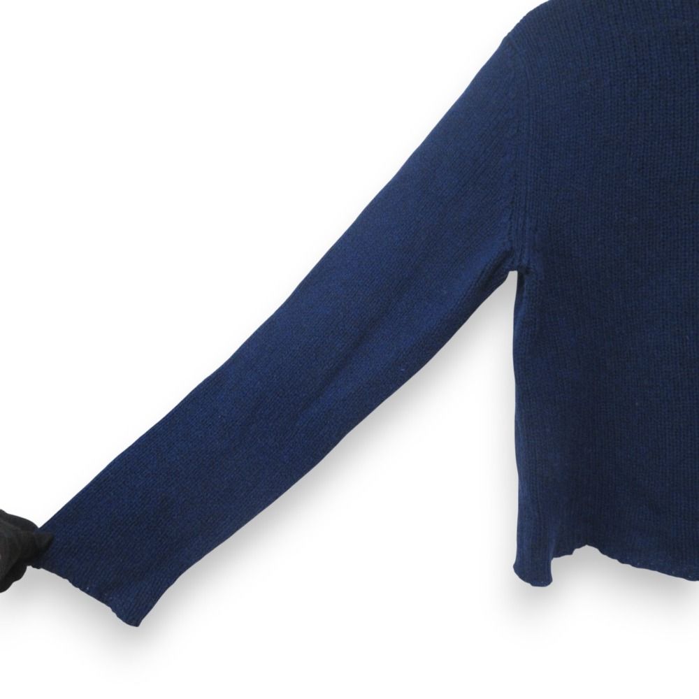 美品 humoresque ユーモレスク turtleneck ラムウール×カシミヤ タートルネック 長袖 ニット セーター サイズ38 ネイビー系 レディース 古着 中古 美品 humoresque ユーモレスク turtleneck ラムウール×カシミヤ