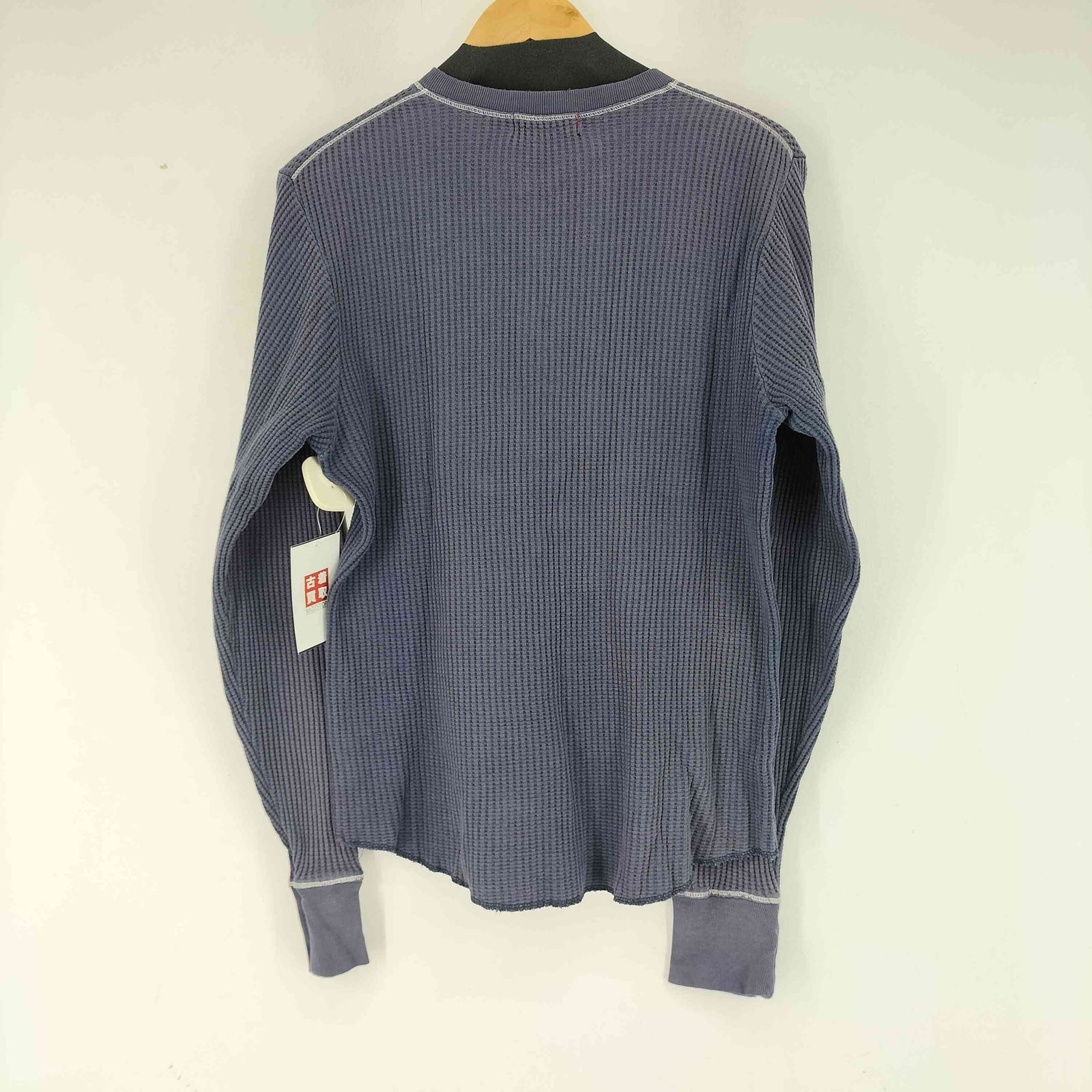 ギャップ Gap 00S ヘンリーネック サーマルカットソー ナス紺 メンズ