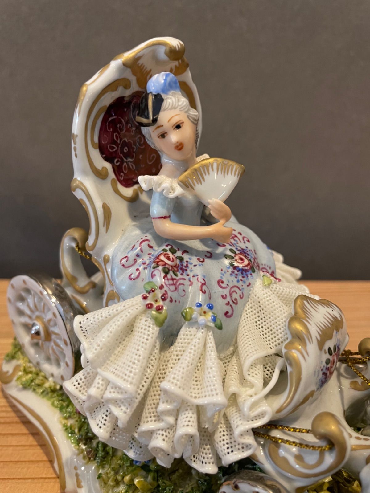 アンティーク イタリア カポデモンテ フィギュリン フィギュア