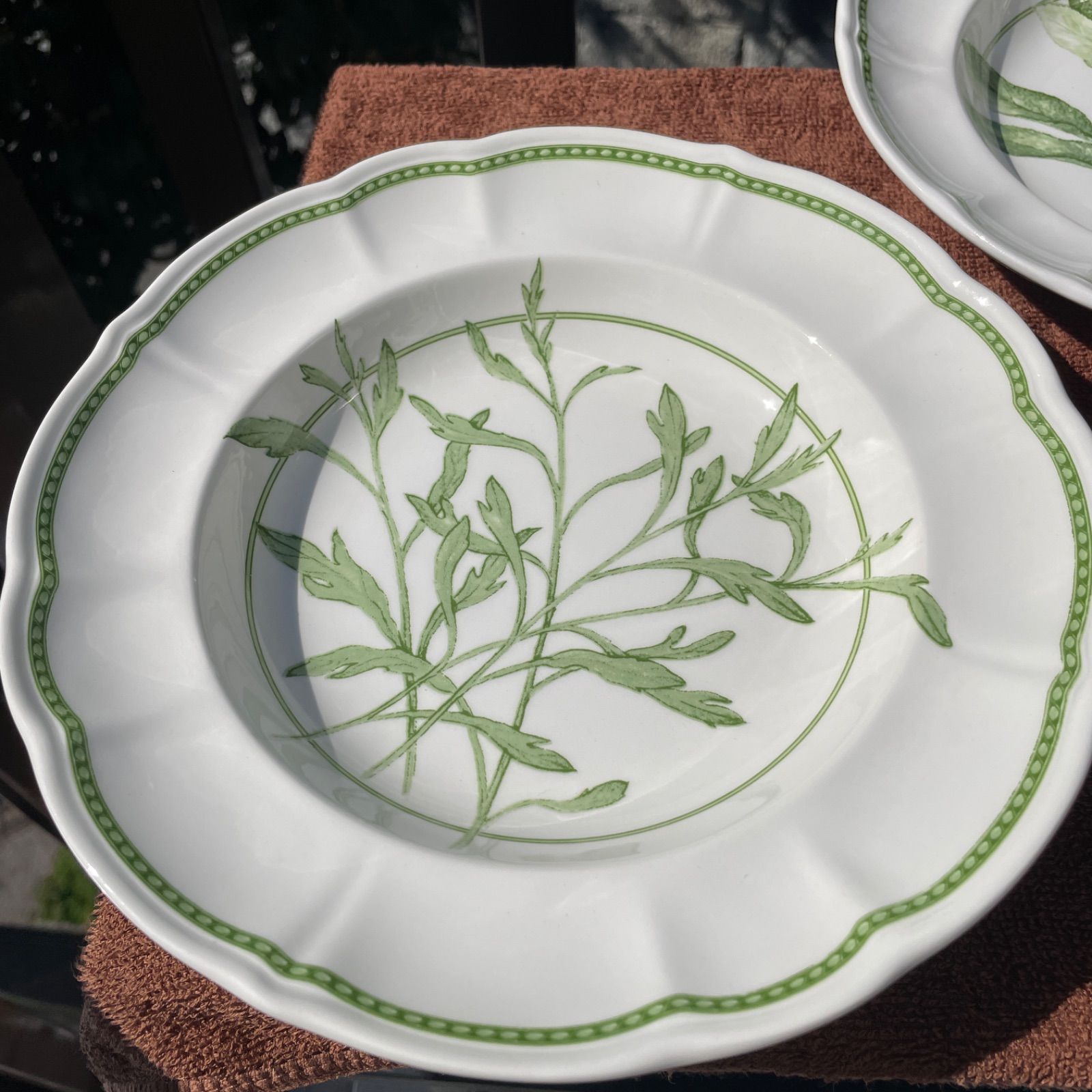 ジノリManifattura di Laveno ハーブスーププレート