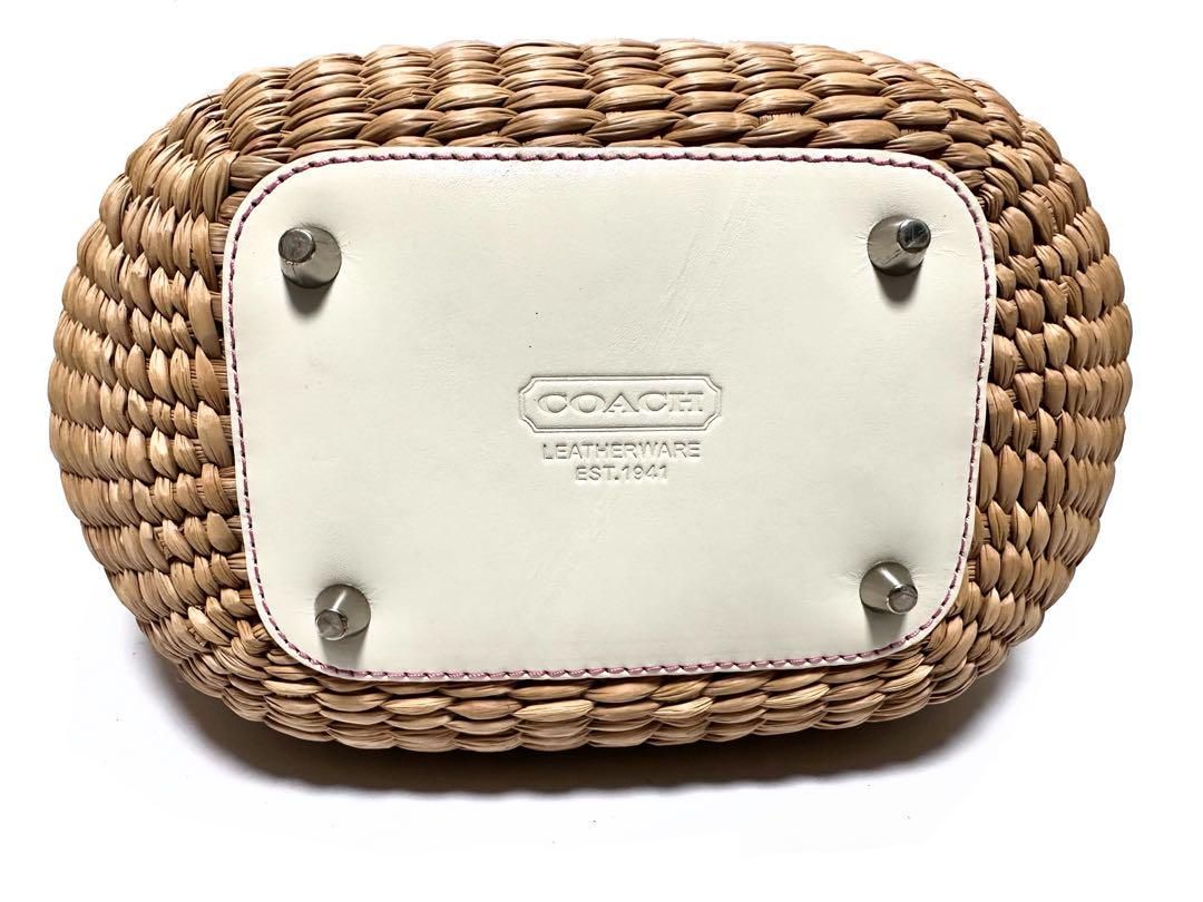 コーチ COACH かごバッグ ハンドバッグ 6271 白 ホワイト ベージュ  